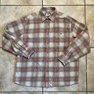 Scully Men’s Shirt Size XL Western Button Up Plaid Long Sleeve Corduroy